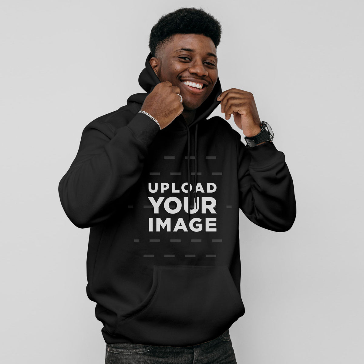 Custom Design Hoodie for Men | Black